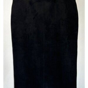 Tahari Women Black Faux Leather Pencil Skirt Size M